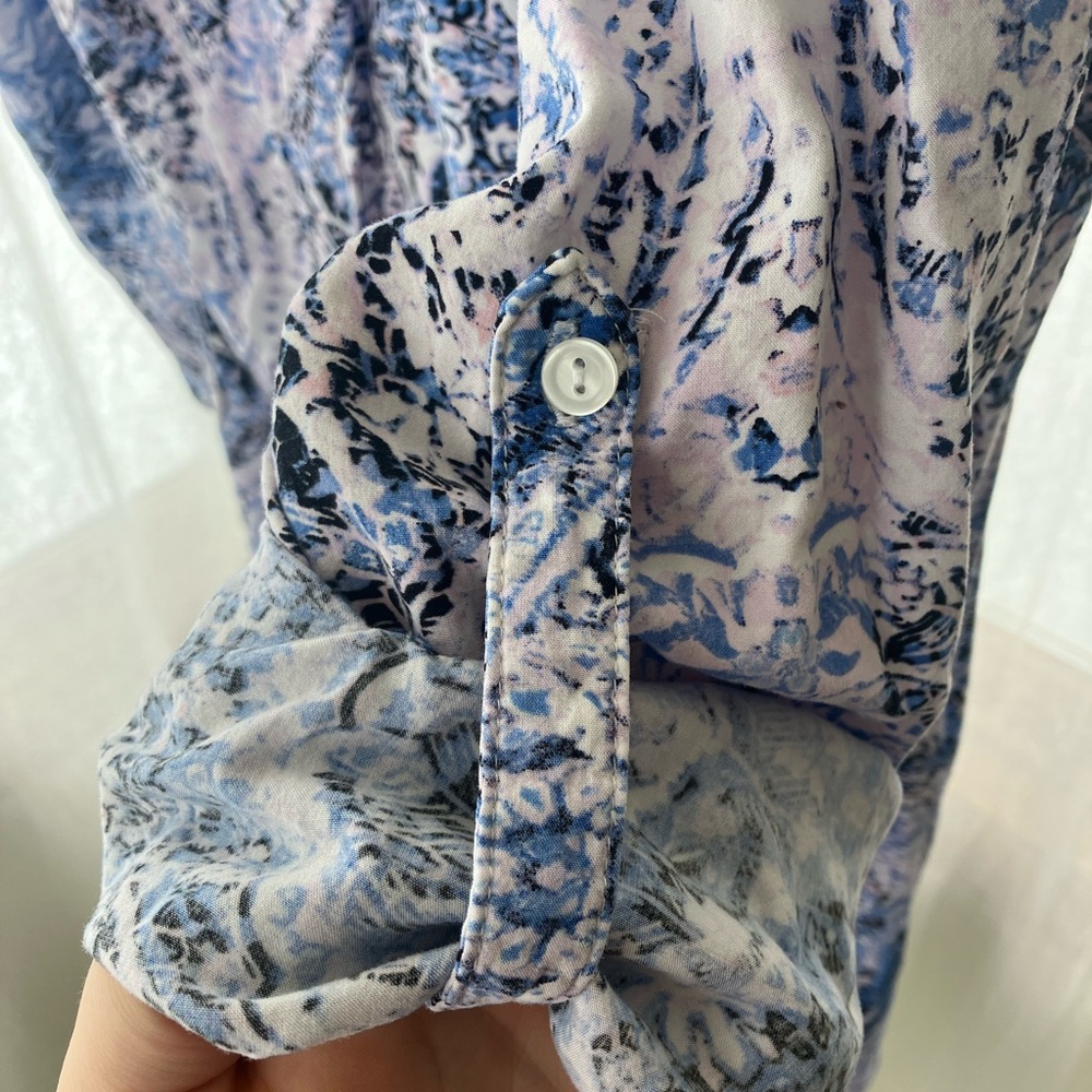 a.n.a Blue and White Dress - Picture 7 of 7